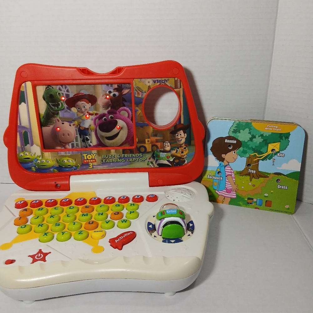 VTECH Disney TOY STORY 3 buzz & friends learning LAPTOP activities w/ 15 cards